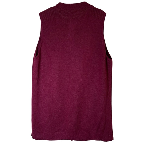 VTG 60s Montgomery Ward Orlon Acrylic Women’s Sleeveless Knit Top Vest Button-Up - Picture 2 of 9